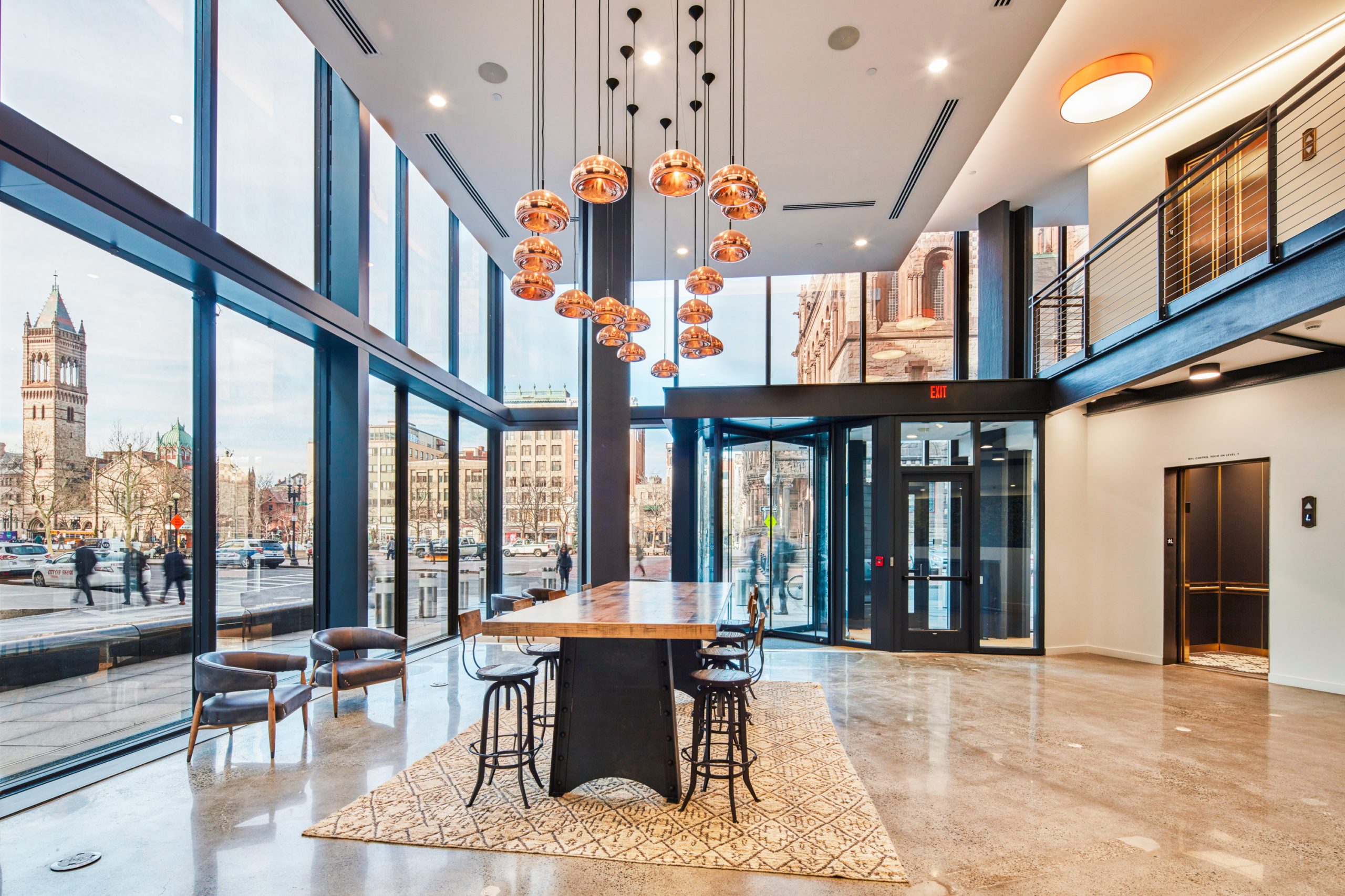 Interior lobby of 200 Clarendon Street.