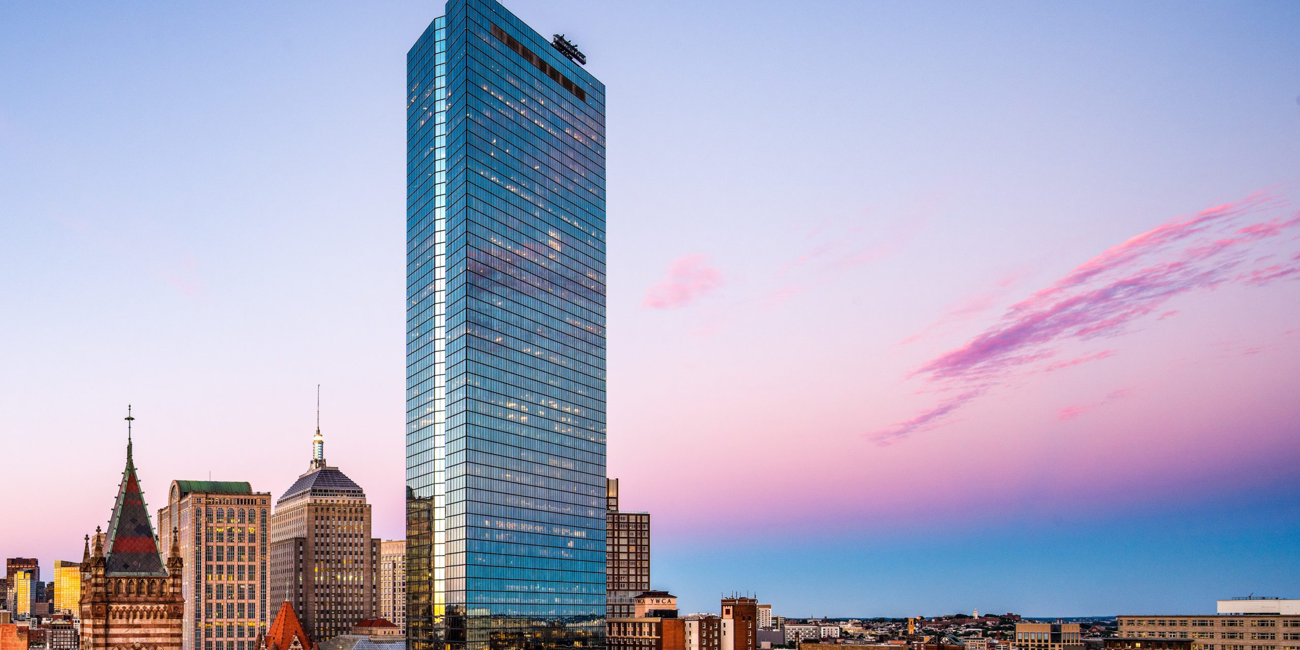 200 Clarendon Street featured at sunset.
