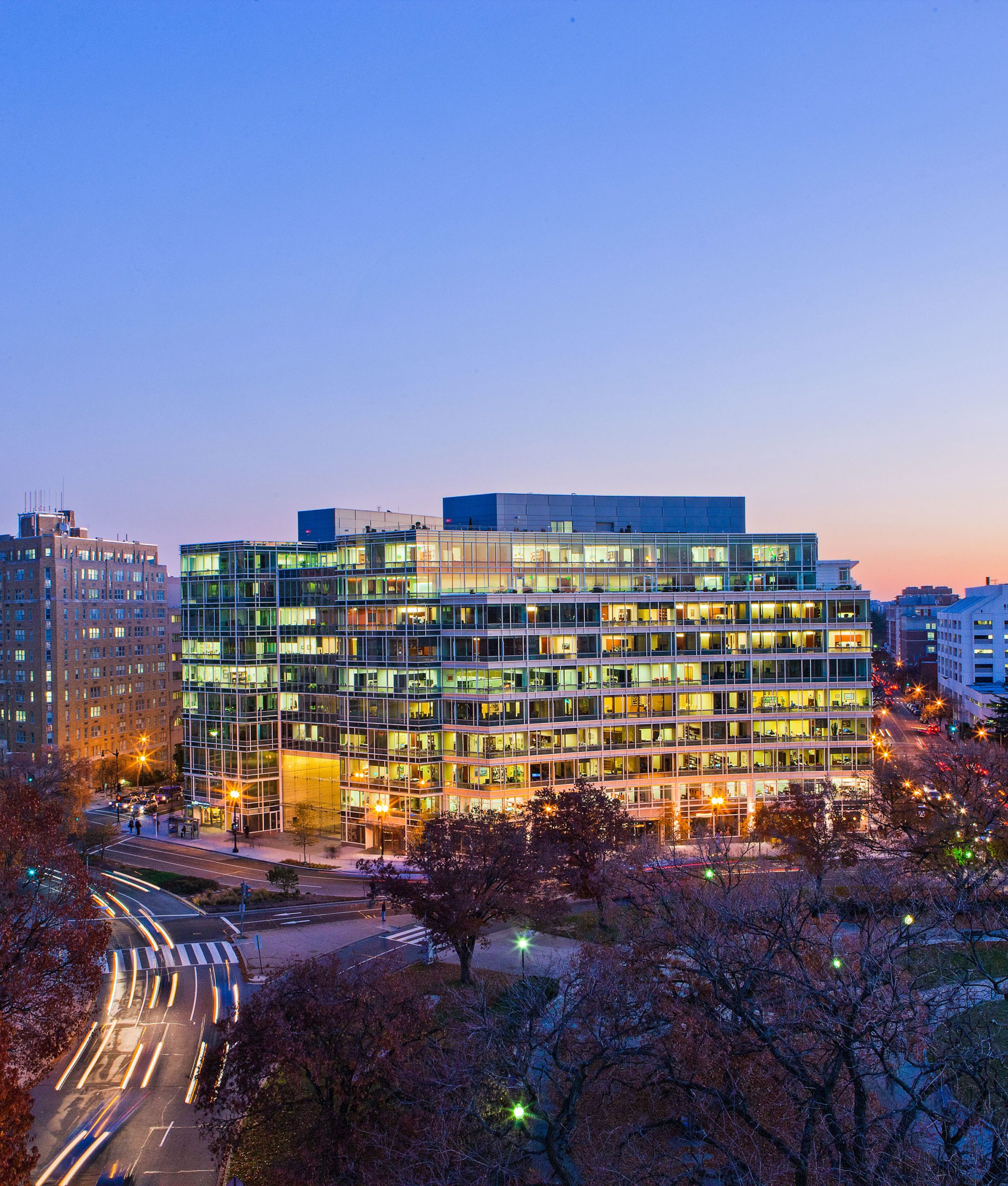 2200 Pennsylvania Avenue at Dusk