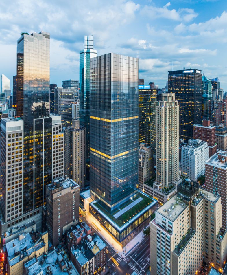 View of 250 West 55th property in the heart of New York.