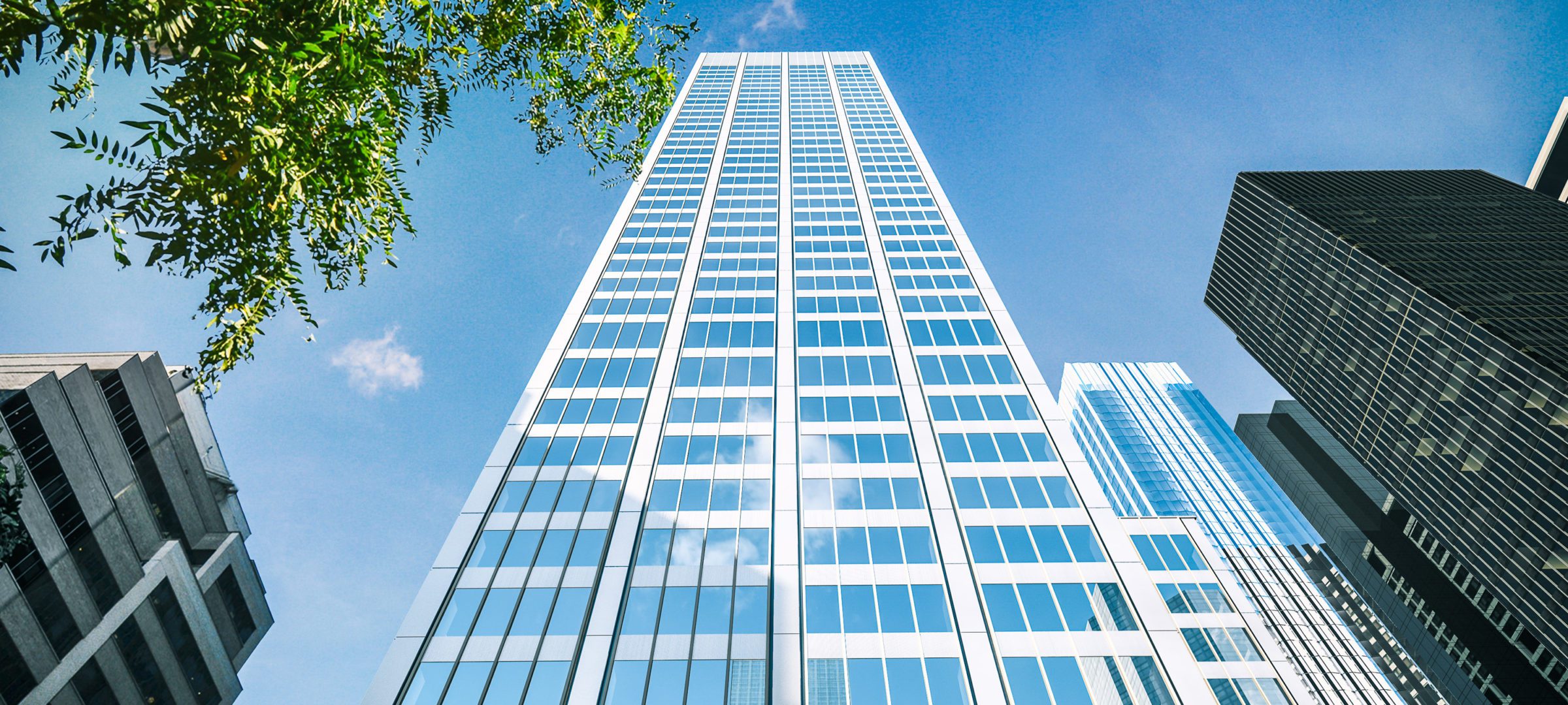 Looking up at 399 Park Avenue in Manhattan