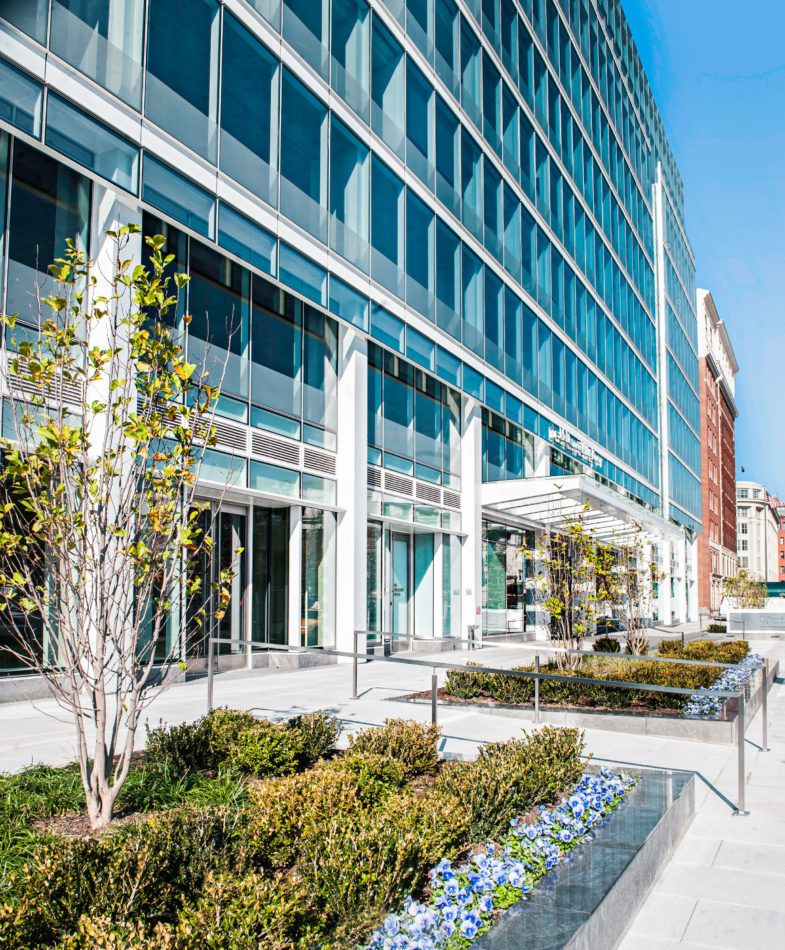 Sidewalk facade of 500 North Capital