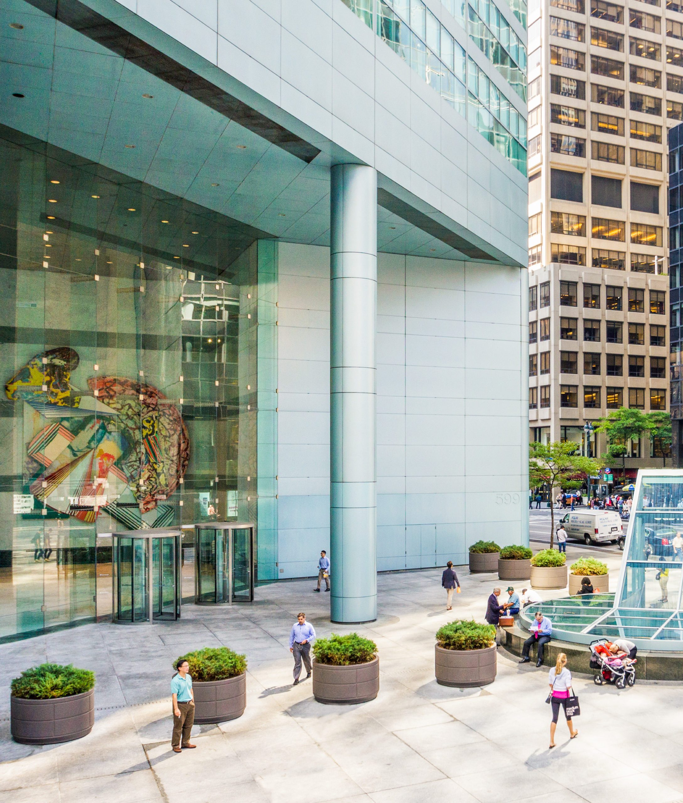 Front entrance of 599 Lexington Avenue on a typical New York morning.