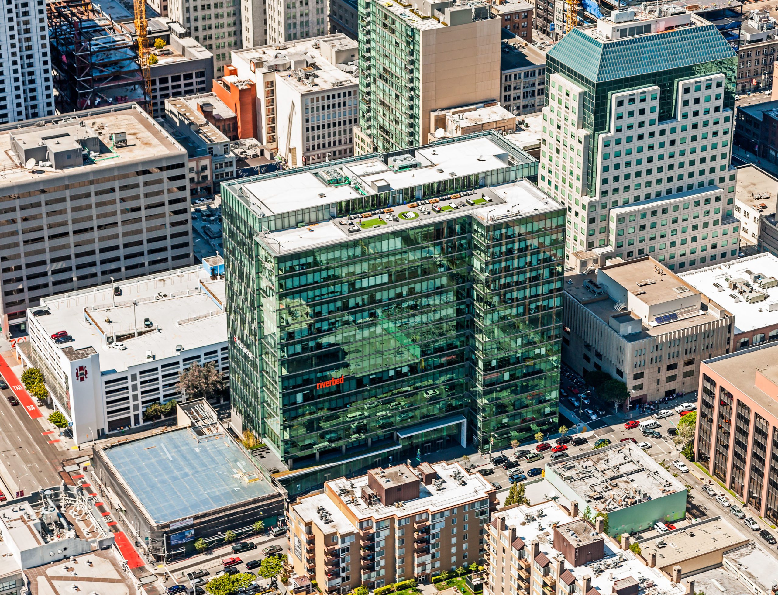 Bird's eye view of 680, 690 Folsom and 50 Hawthorne