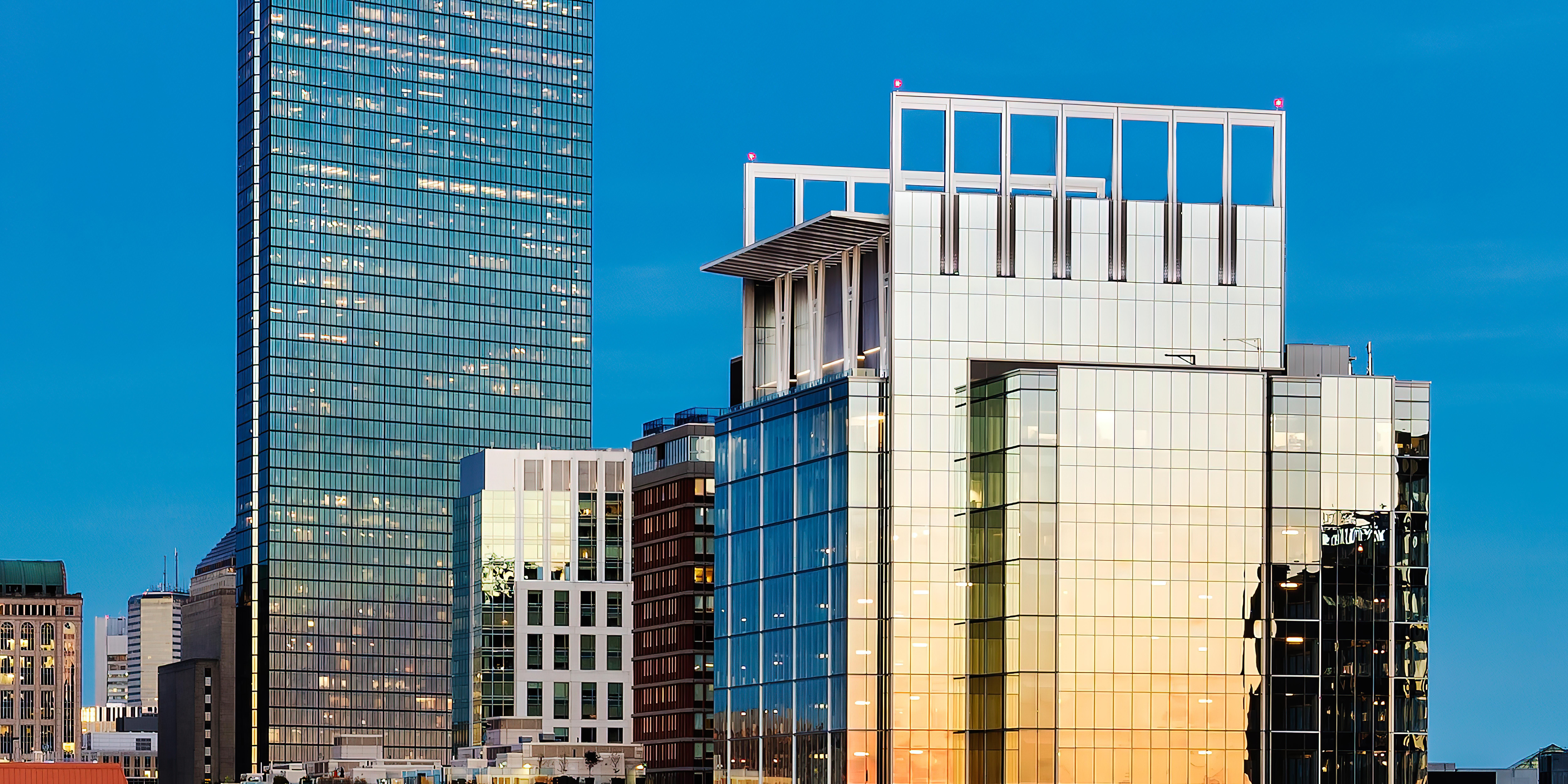 888 Boylston Street and 200 Clarendon at Sunset