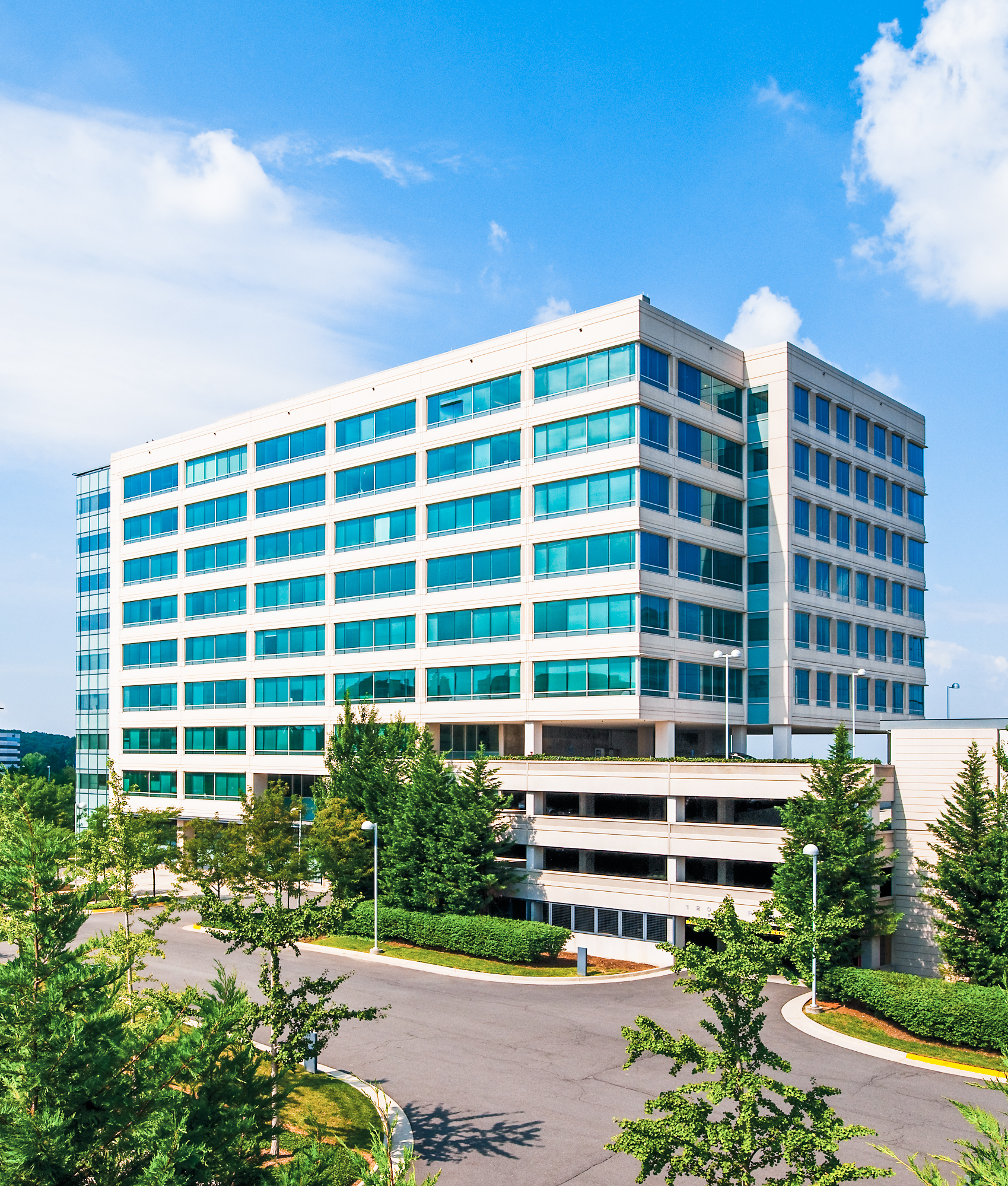 Discovery Square campus on a bright sunny day