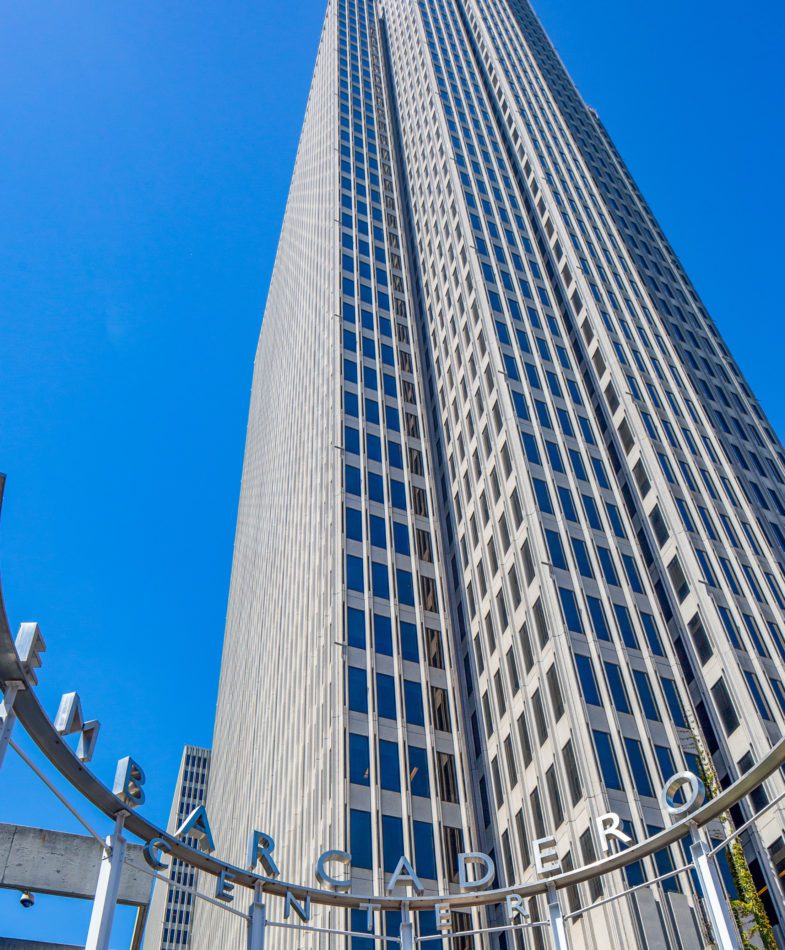 Looking up at Four Embarcadero Center